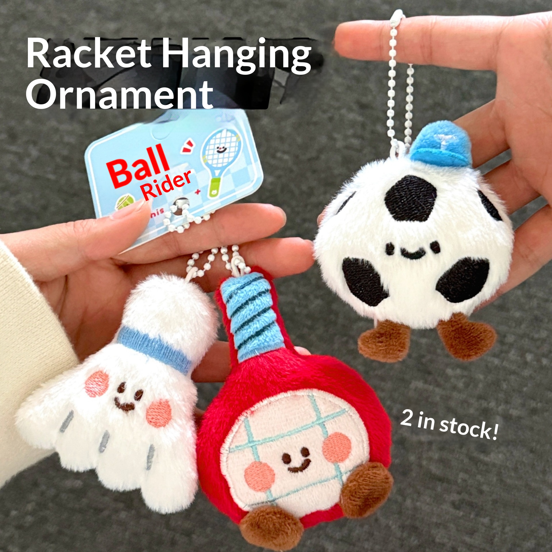 Table Tennis Cartoon - 2 Pcs Badminton Tennis Racquet Pendant