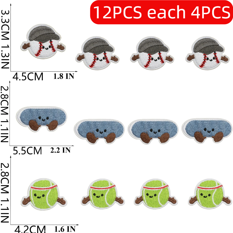 Various Sports Designs Patches - Table Tennis Cartoon recensie en prijs