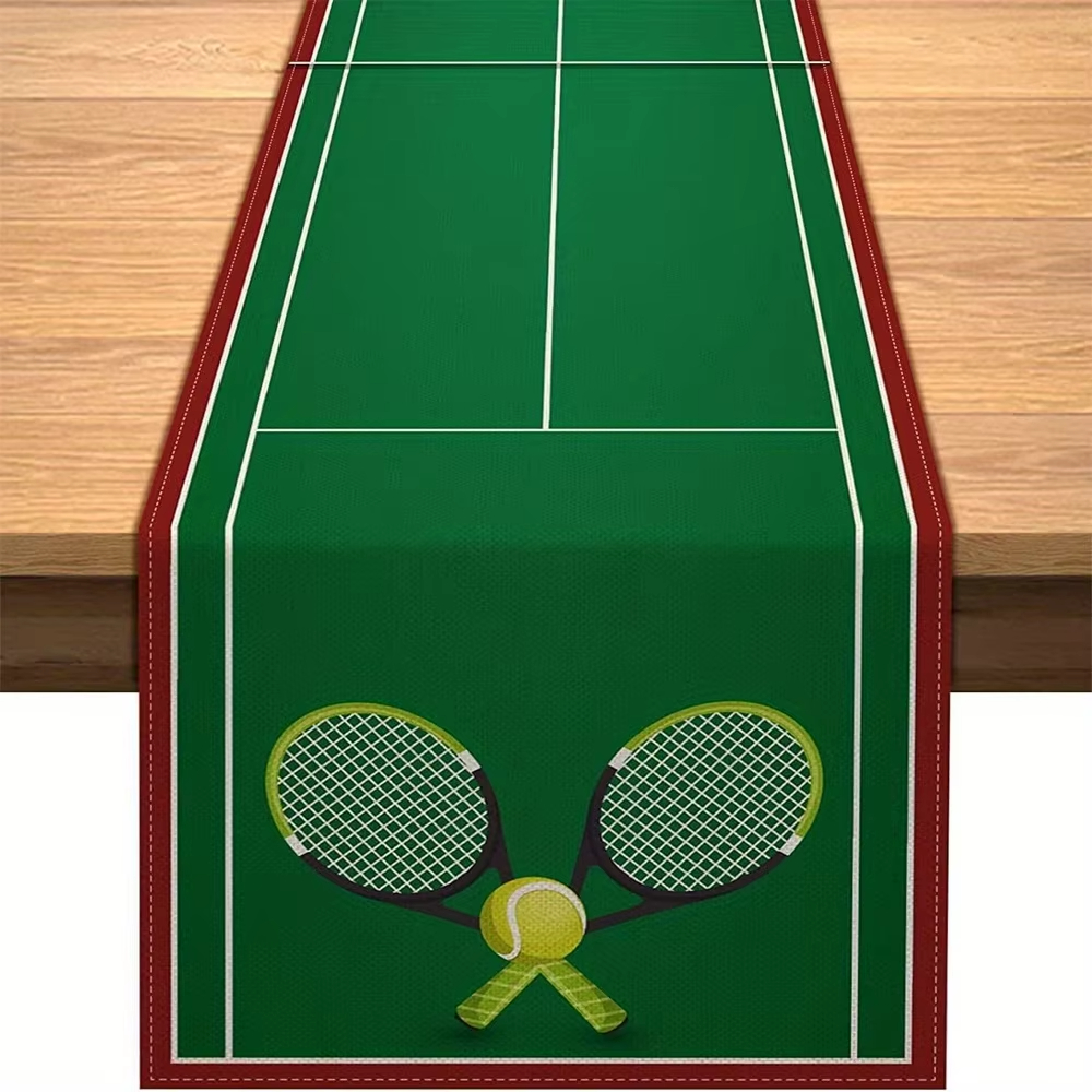 Tennis Court Theme Table Runne - Table Tennis Cartoon recensie en prijs