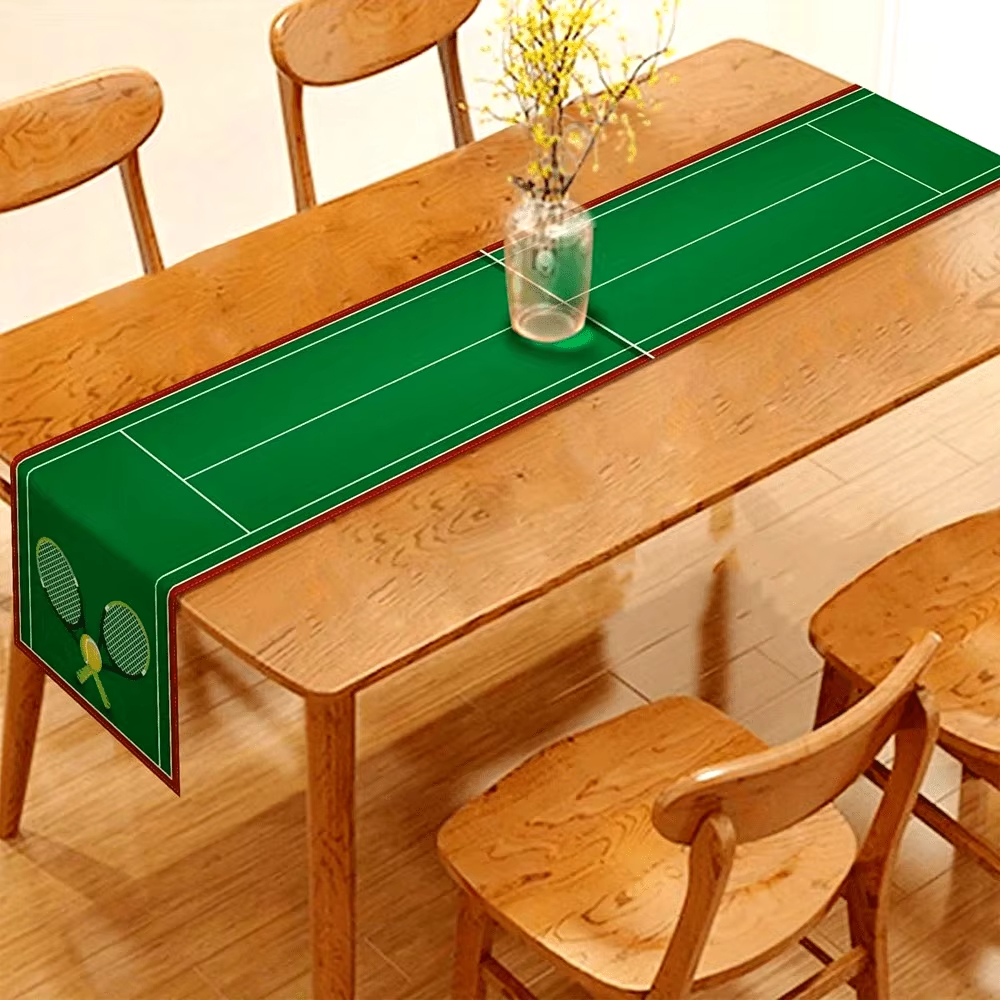 Tennis Court Theme Table Runne - Table Tennis Cartoon recensie en prijs