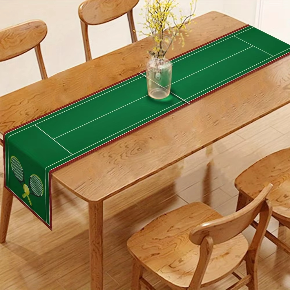 Tennis Court Theme Table Runne - Table Tennis Cartoon recensie en prijs