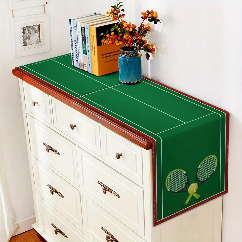 Tennis Court Theme Table Runne - Table Tennis Cartoon recensie en prijs